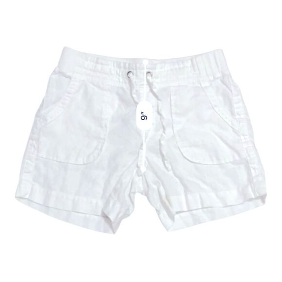 Athleta Women’s White Linen Cabo Drawstring Shorts Size 4 - Picture 5 of 7